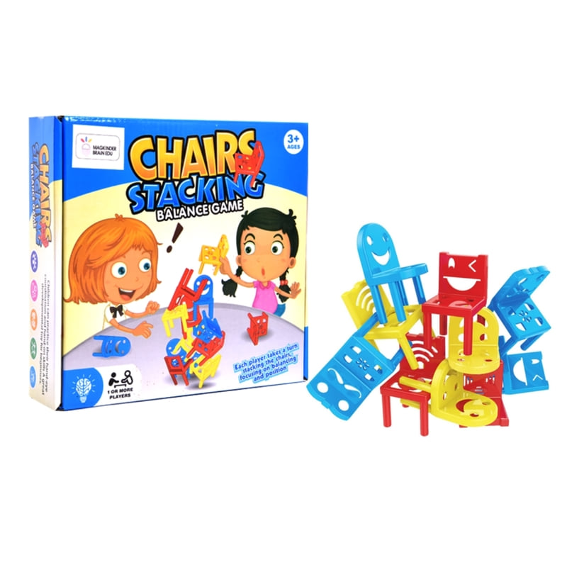 의자쌓기게임 36pcs  아슬아슬 의자의탑 블럭 탑쌓기 유아 장난감 선물 놀이 보드게임 100356